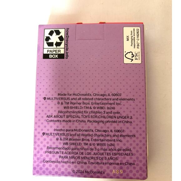 2024 McDonald's Multiversus Black Adam/Taz Tin w/ Puzzle Happy Meal Toy NIP #4 - Picture 2 of 2